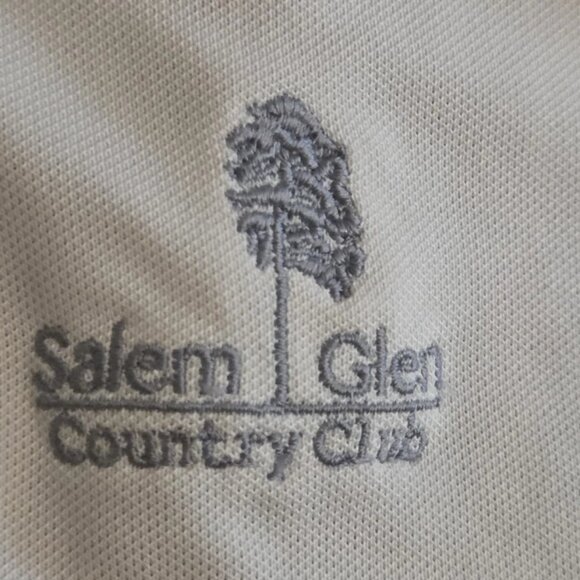 Travis Mathew Polo Medium Grey White Colorblock C.C. Logo Performance Golf Shirt - Picture 8 of 8